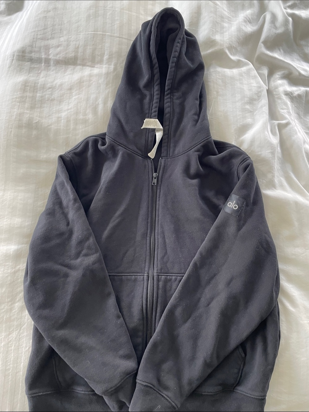 ALO Yoga Black Zip-Up Hoodie